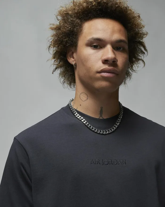 Men Nike Tops And TShirts Air Jordan Wordmark Offnoir