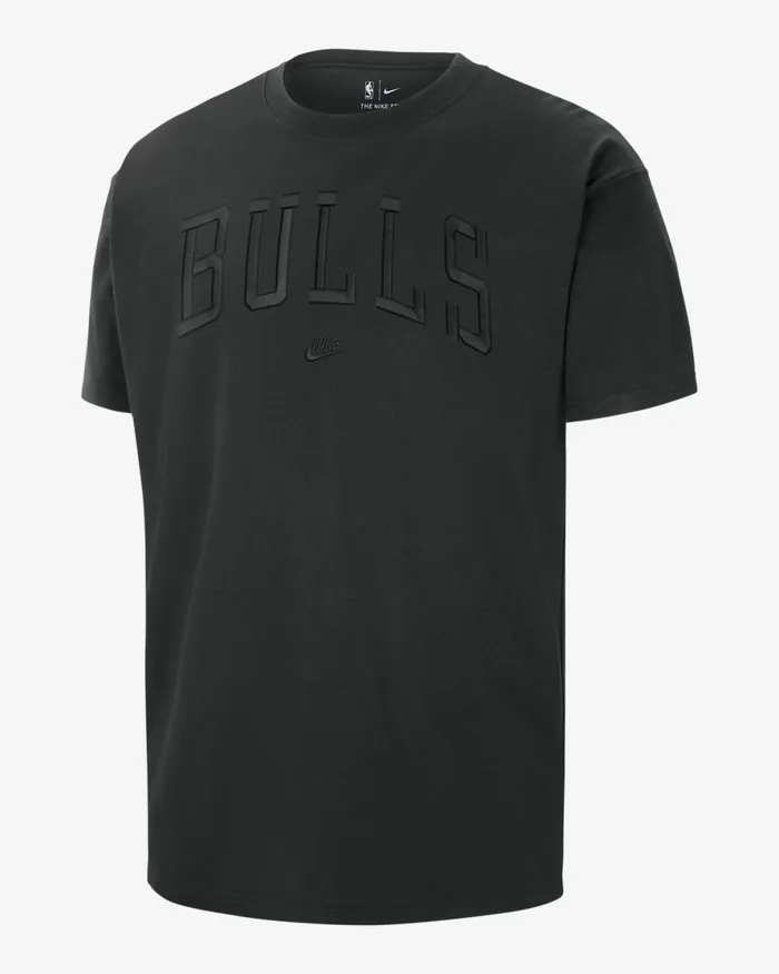 Men Nike Tops And TShirts Chicago Bulls Courtside Black