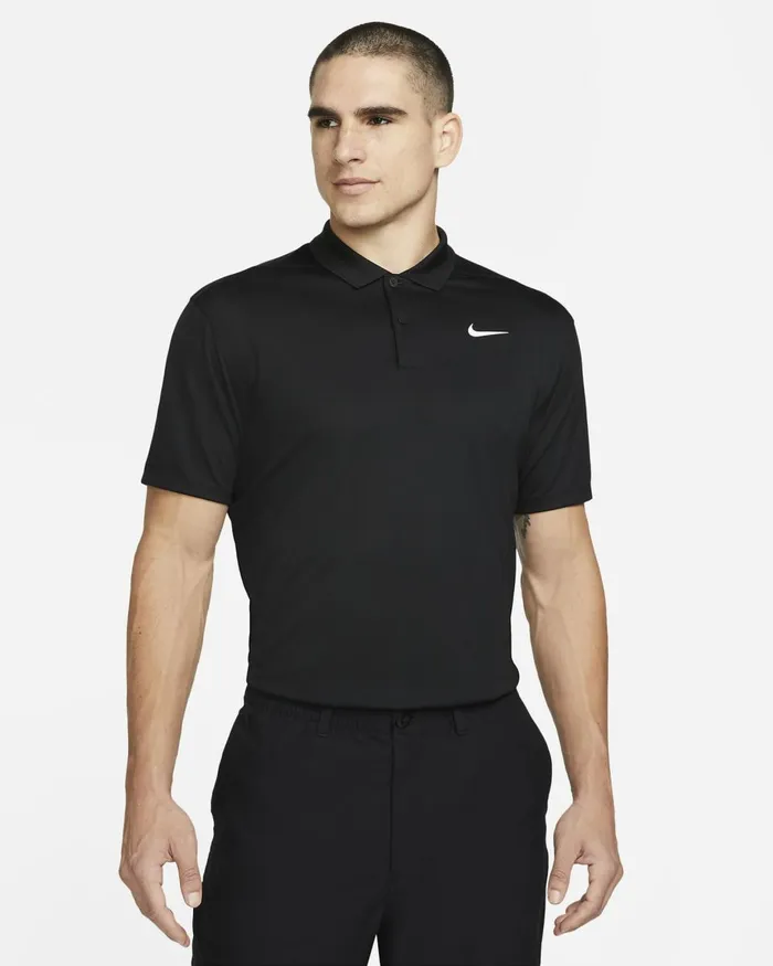 Men Nike Tops And TShirts NikeCourt DriFIT Blackwhite