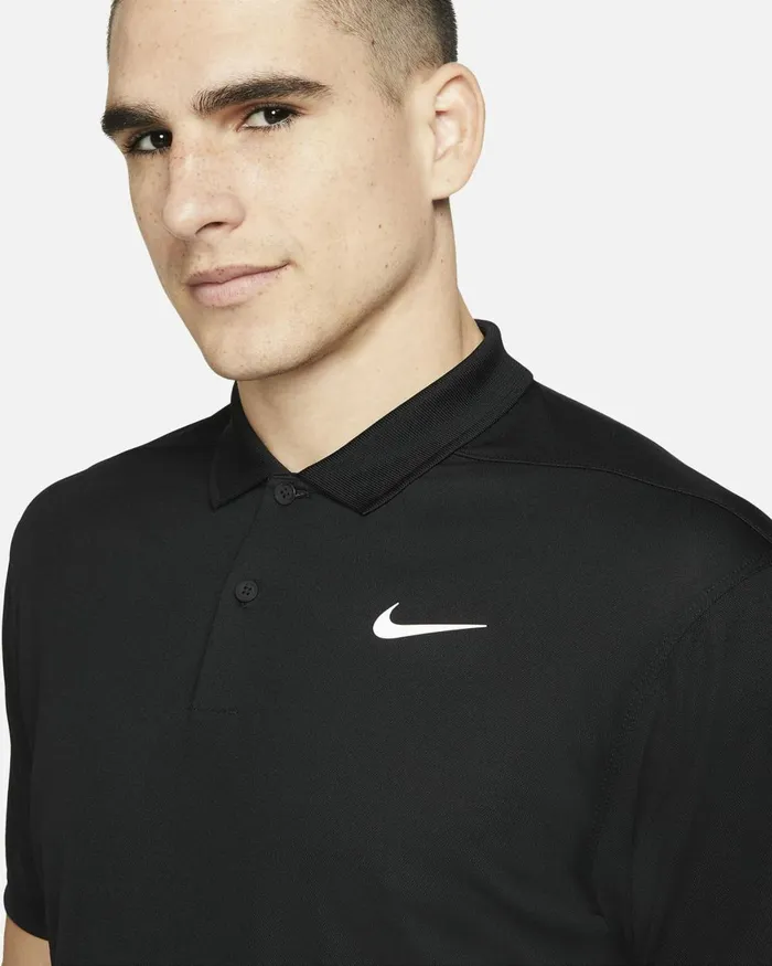 Men Nike Tops And TShirts NikeCourt DriFIT Blackwhite