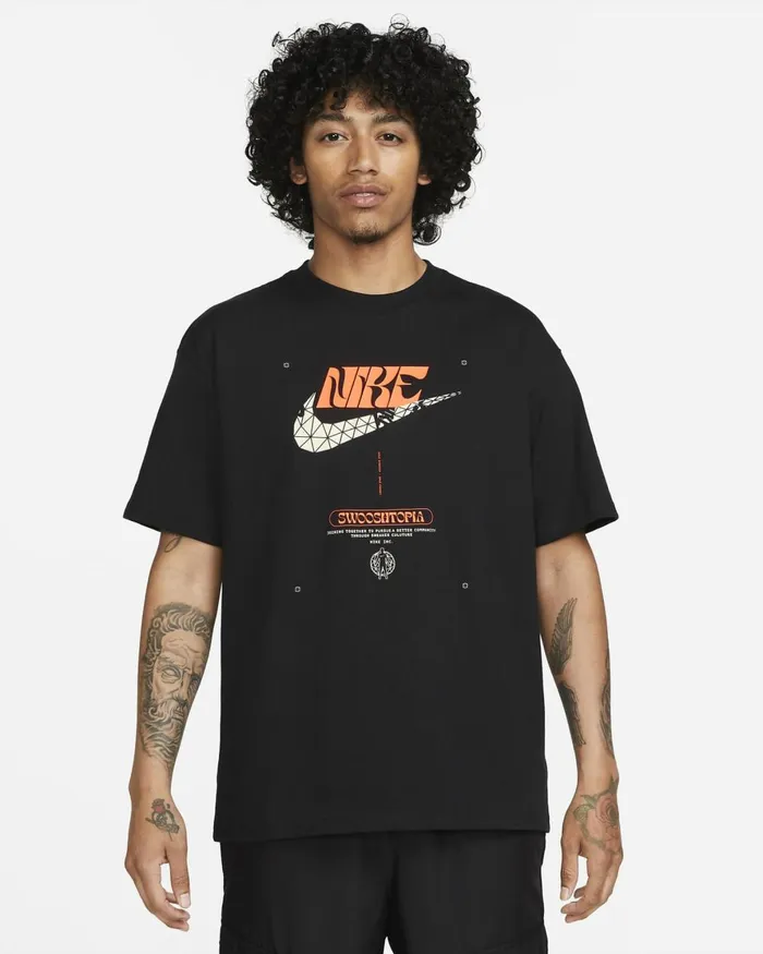 Men Nike Tops And TShirts Sportswear Black