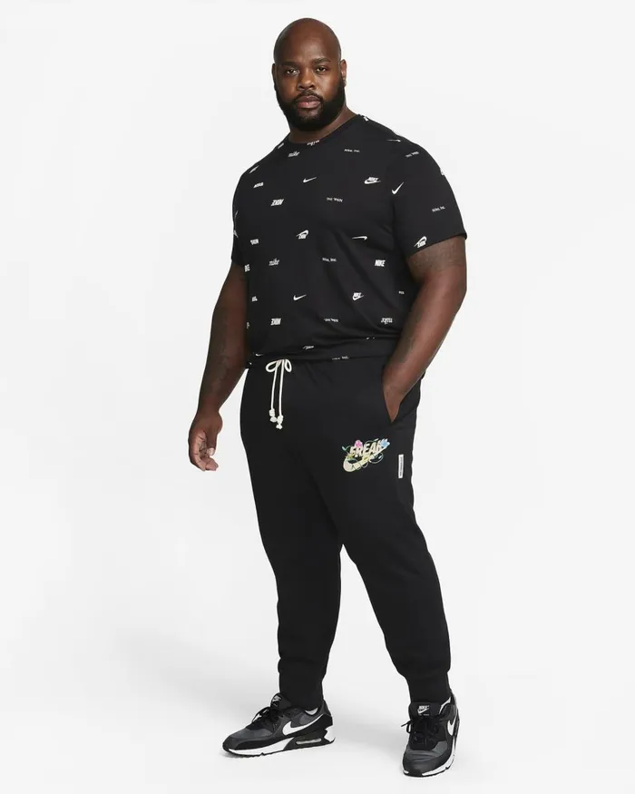 Men Nike Trousers And Tights Giannis Standard Issue Black