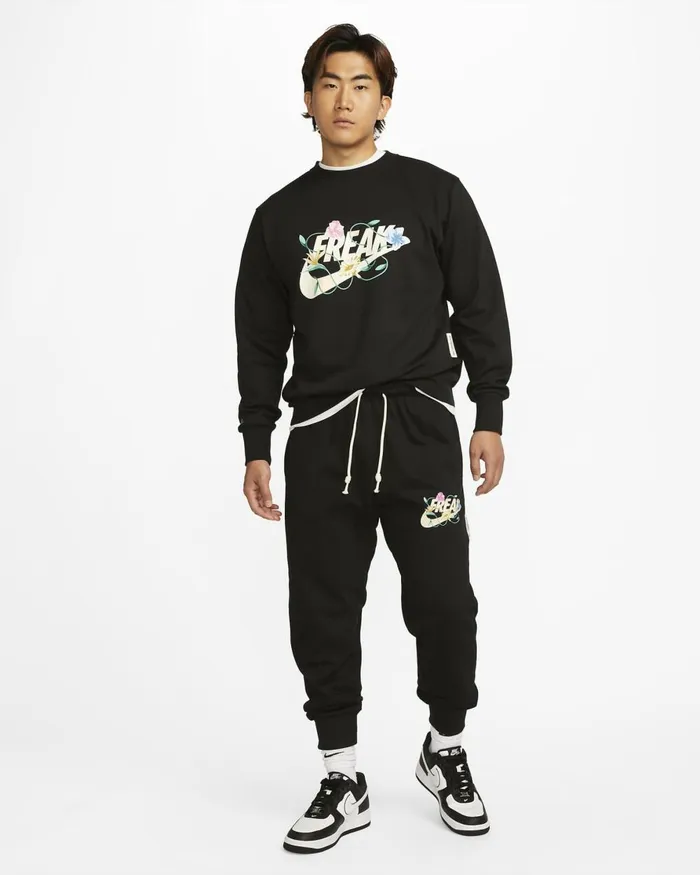 Men Nike Trousers And Tights Giannis Standard Issue Black