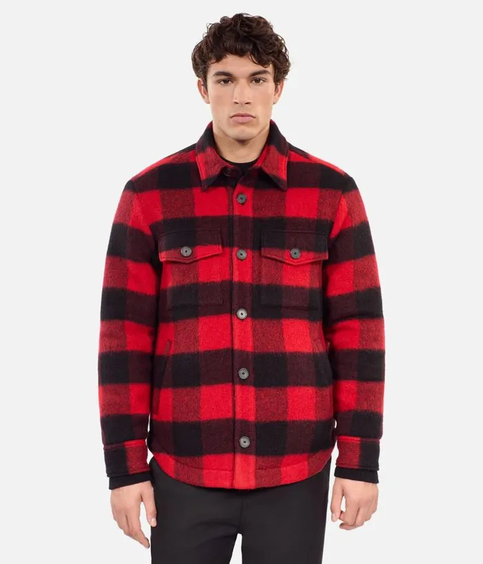 Men Overshirtstyle Checked Jacket THE KOOPLES Coats and Jackets