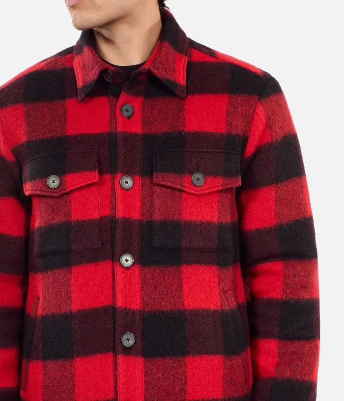 Men Overshirtstyle Checked Jacket THE KOOPLES Coats and Jackets