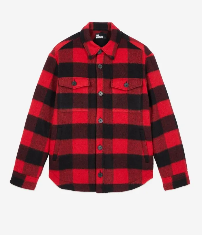 Men Overshirtstyle Checked Jacket THE KOOPLES Coats and Jackets