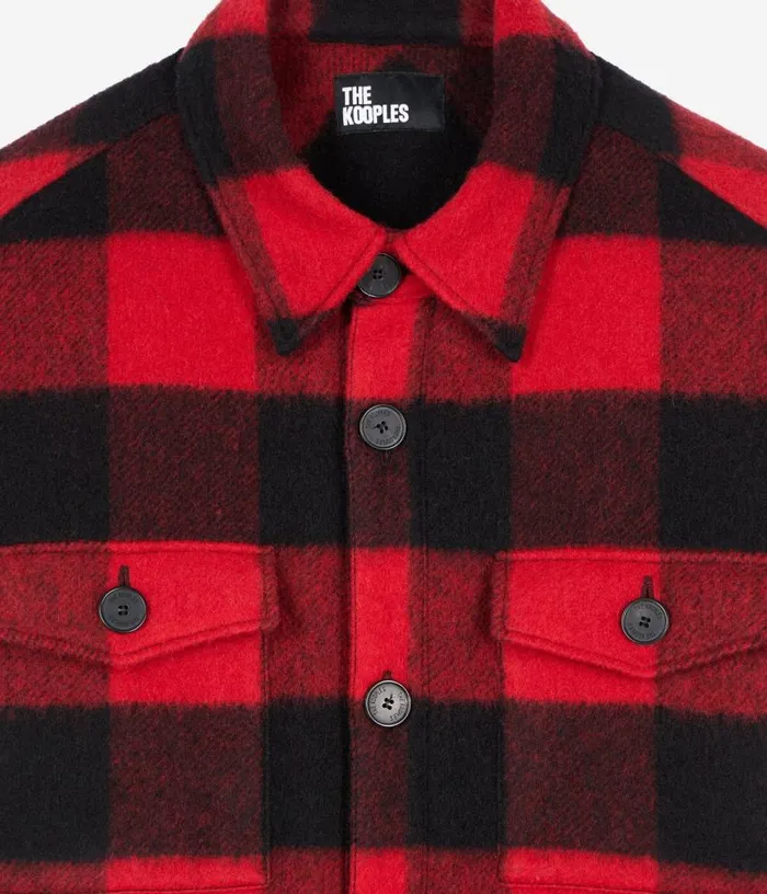 Men Overshirtstyle Checked Jacket THE KOOPLES Coats and Jackets