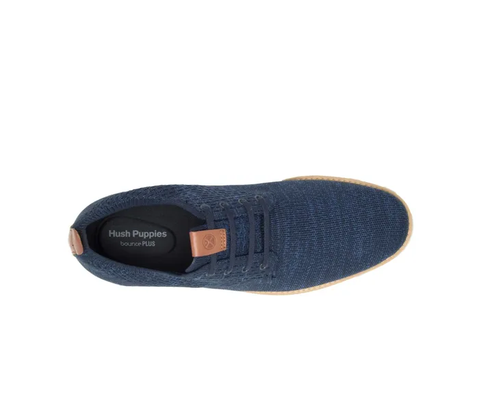 Men Oxfords Hush Puppies Expert Knit Plain Toe Oxford Navy Textile