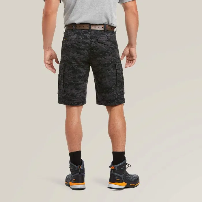 Men Pants and Shorts Ariat Rebar DuraStretch Made Tough Cargo 11quot Short Black Digi Camo Men Pants and Shorts Ariat Rebar DuraStretch Made Tough Cargo 11quot Short Black Digi Camo