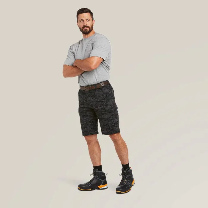 Men Pants and Shorts Ariat Rebar DuraStretch Made Tough Cargo 11quot Short Black Digi Camo Men Pants and Shorts Ariat Rebar DuraStretch Made Tough Cargo 11quot Short Black Digi Camo