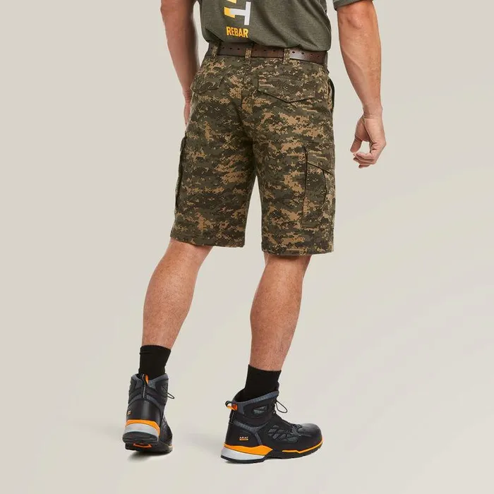 Men Pants and Shorts Ariat Rebar DuraStretch Made Tough Cargo 11quot Short Olive Camo Men Pants and Shorts Ariat Rebar DuraStretch Made Tough Cargo 11quot Short Olive Camo