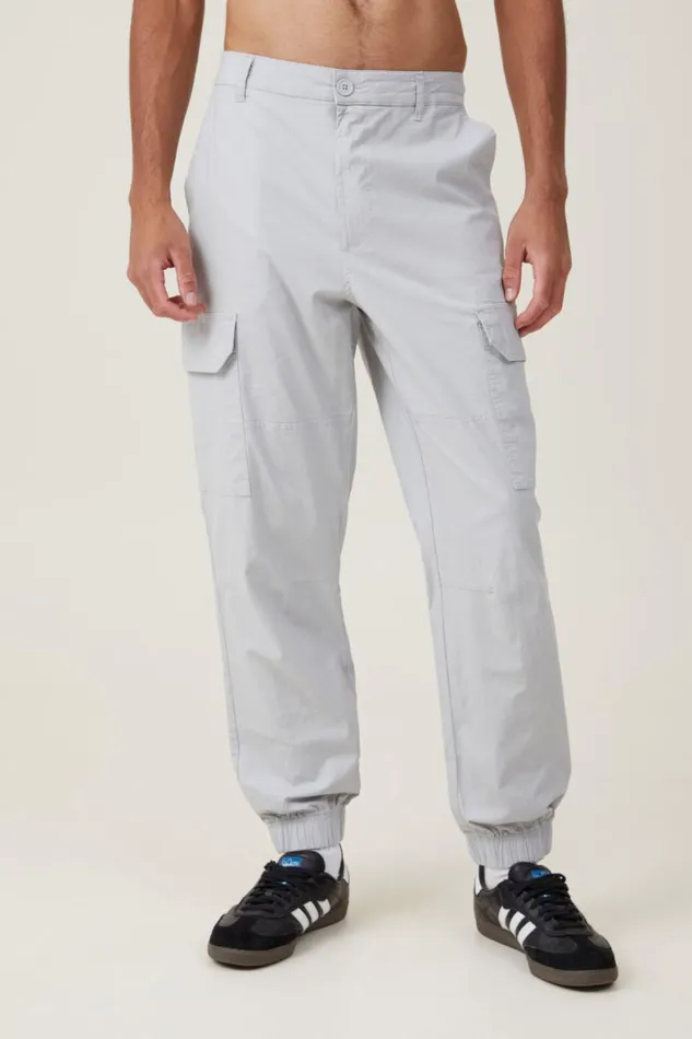Men Pants Cotton On Ripstop Jogger Ice Grey