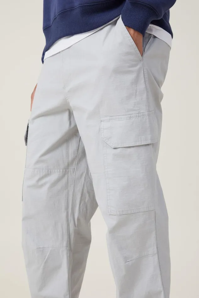 Men Pants Cotton On Ripstop Jogger Ice Grey