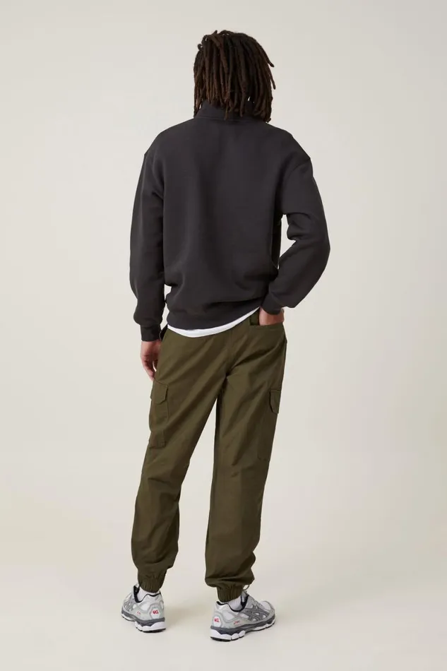 Men Pants Cotton On Ripstop Jogger Military