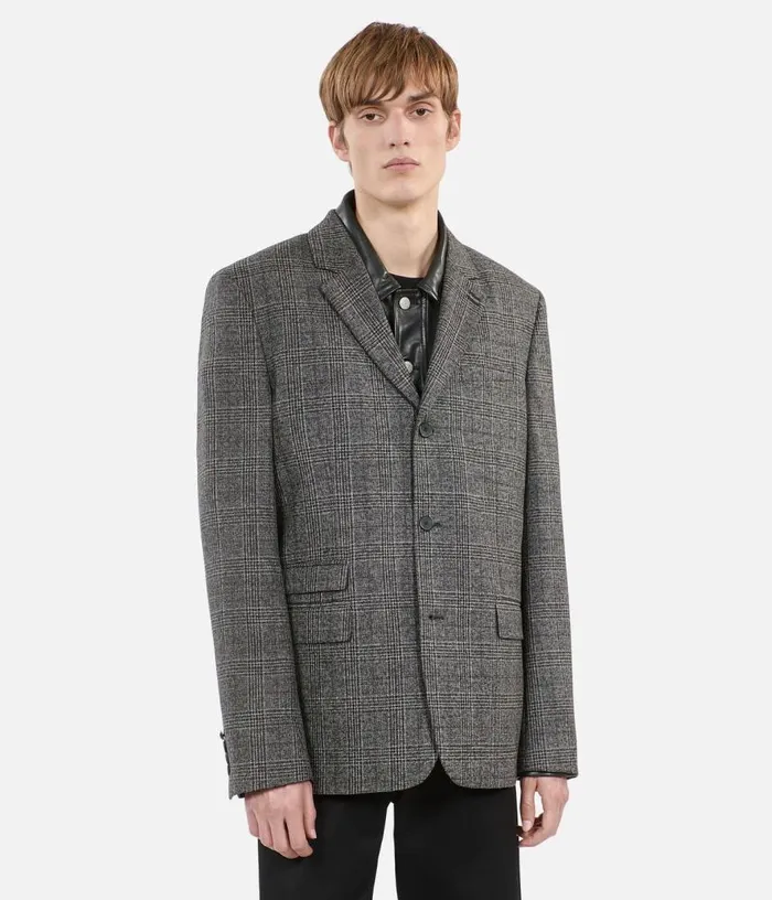 Men Prince Of Wales Wool Blazer THE KOOPLES Blazers and Suits