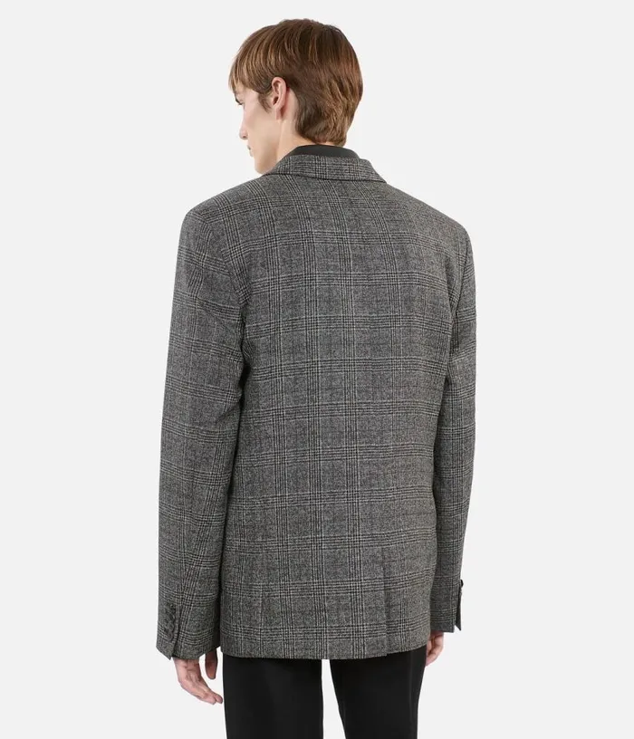 Men Prince Of Wales Wool Blazer THE KOOPLES Blazers and Suits