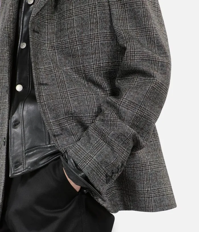 Men Prince Of Wales Wool Blazer THE KOOPLES Blazers and Suits
