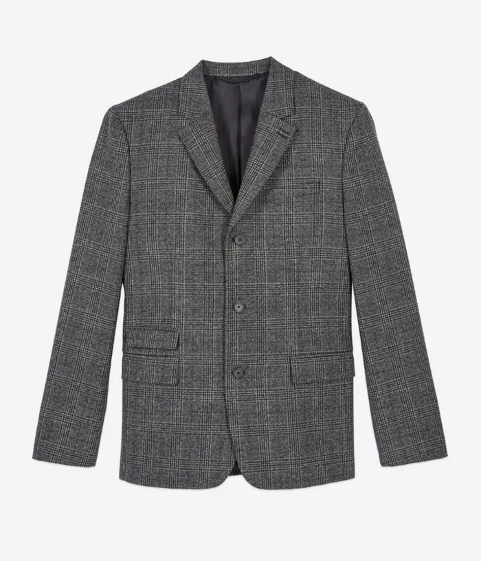 Men Prince Of Wales Wool Blazer THE KOOPLES Blazers and Suits