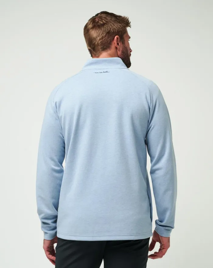 Men Quarter Zips TravisMathew UPGRADED QUARTER ZIP Light Blue Men Quarter Zips TravisMathew UPGRADED QUARTER ZIP Light Blue