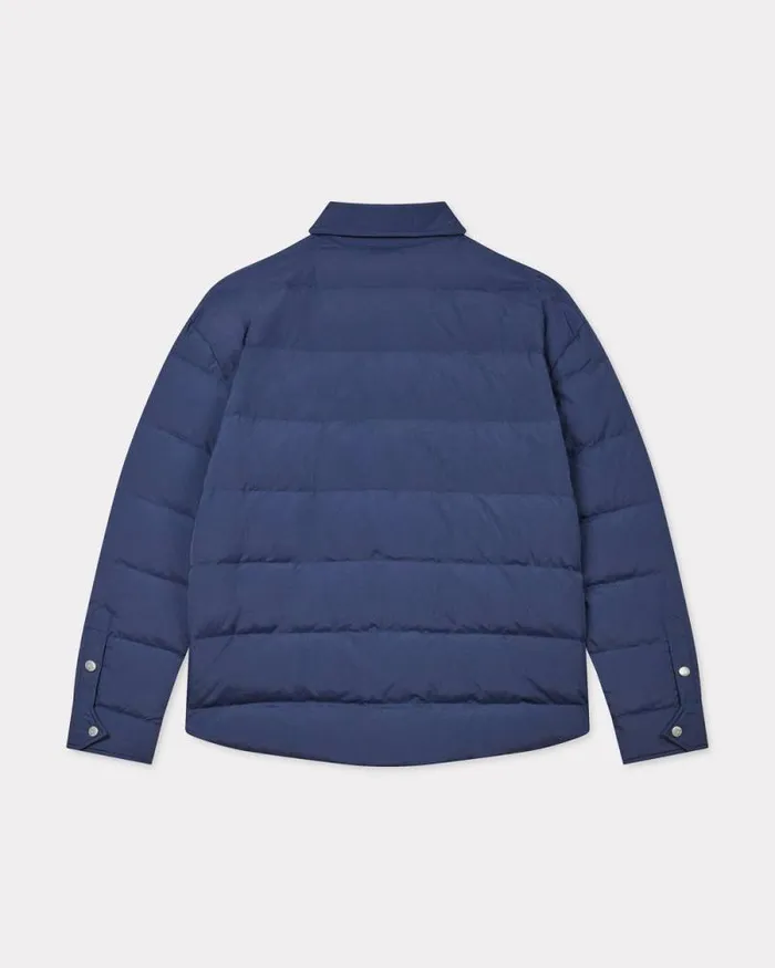 Men Quilted Padded Overshirt Midnight Blue Kenzo Jackets And Coats