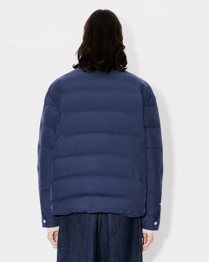 Men Quilted Padded Overshirt Midnight Blue Kenzo Jackets And Coats