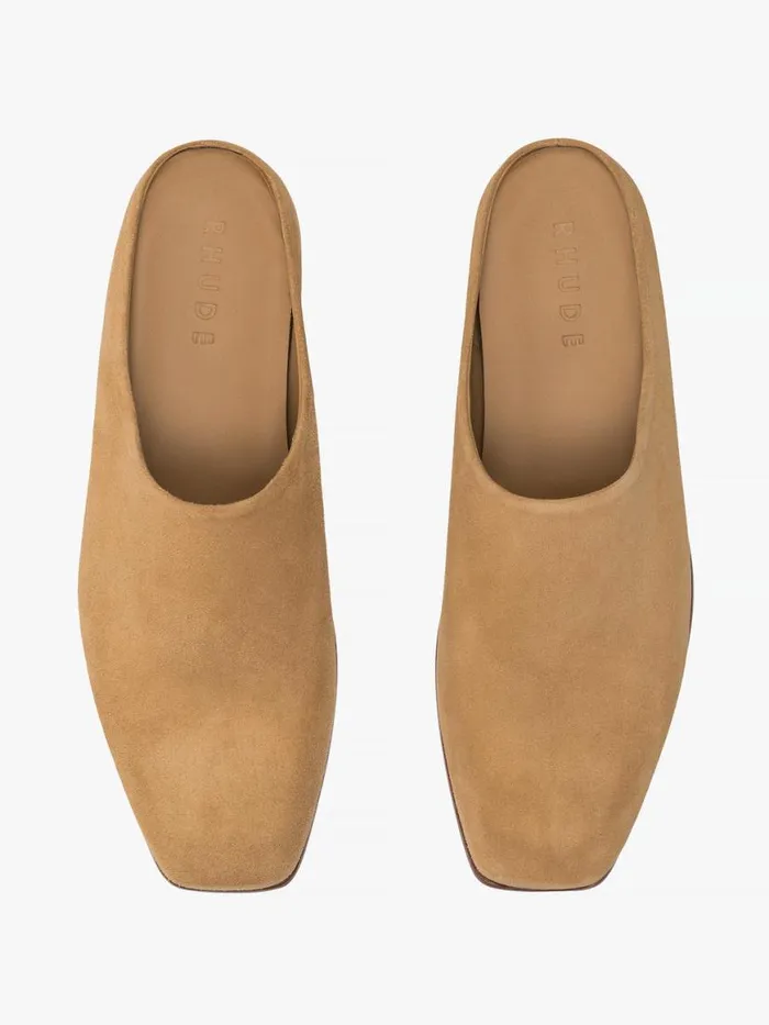 Men Rhude Footwear CHATEAU SUEDE MULES Tan