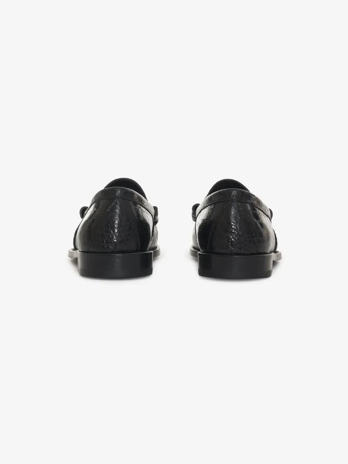 Men Rhude Footwear CROC SLIP ON LOAFER Black Croc