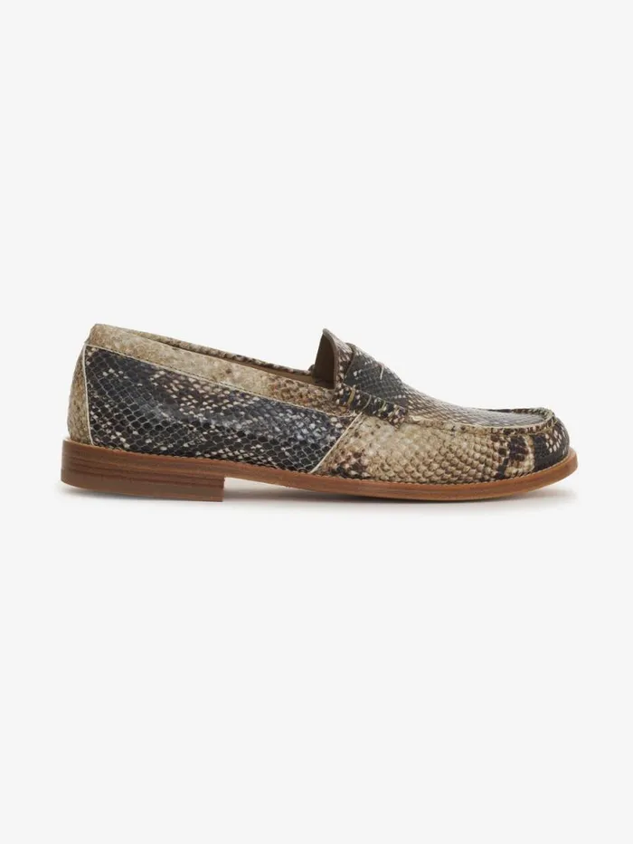 Men Rhude Footwear SNAKESKIN SLIP ON LOAFER Snakeskin