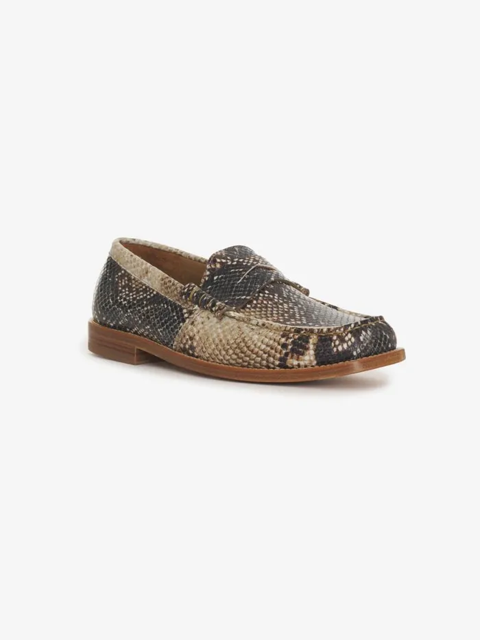 Men Rhude Footwear SNAKESKIN SLIP ON LOAFER Snakeskin