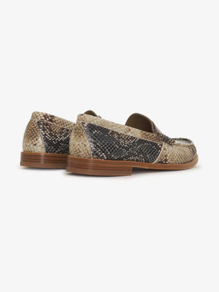 Men Rhude Footwear SNAKESKIN SLIP ON LOAFER Snakeskin