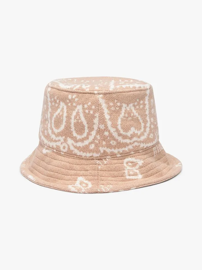 Men Rhude Hats KNIT BUCKET HAT Tancream