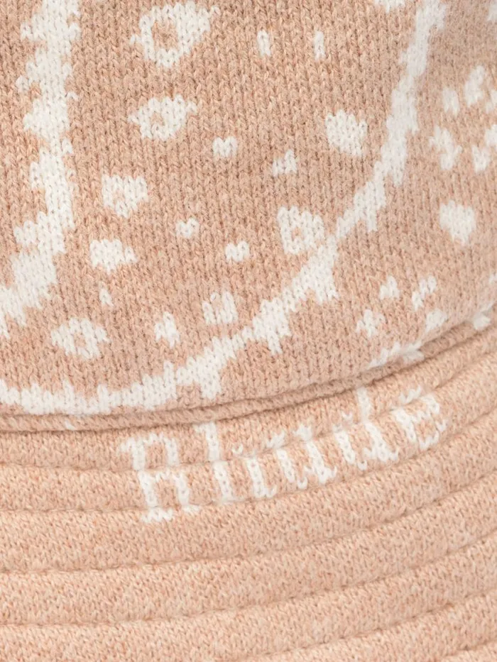Men Rhude Hats KNIT BUCKET HAT Tancream