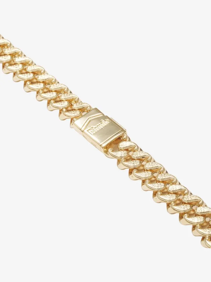 Men Rhude Jewelry PAISLEY CUBAN LINK NECKLACE 925 W 18kt Vermeil