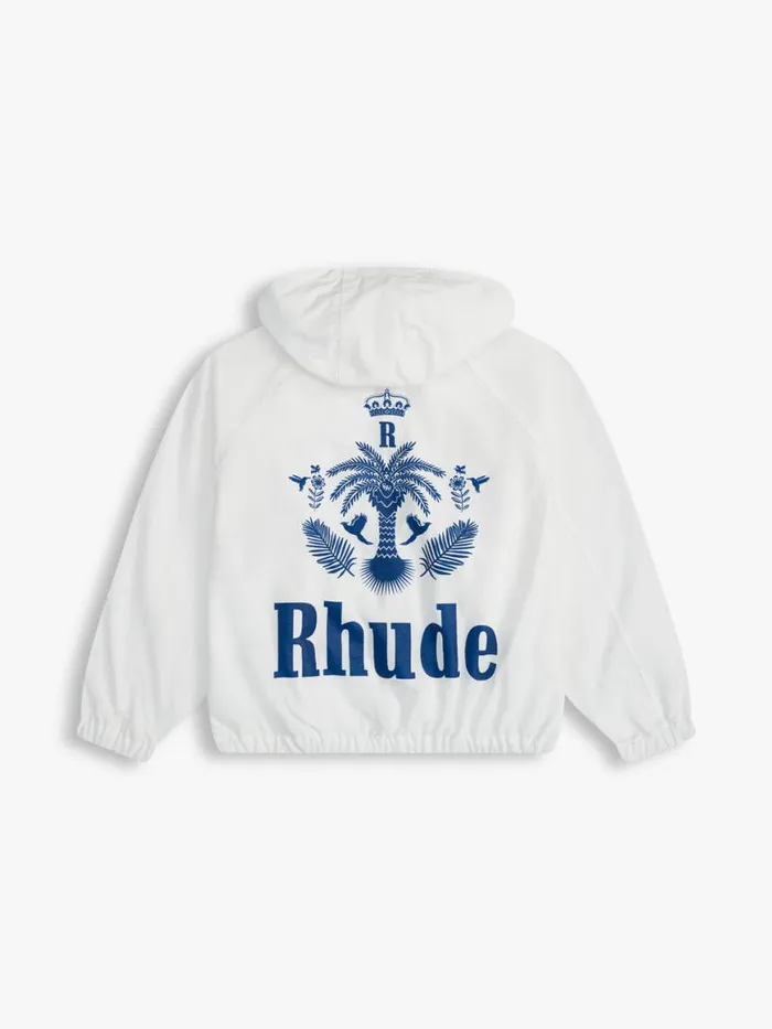 Men Rhude Outerwear PALM TRACK JACKET White