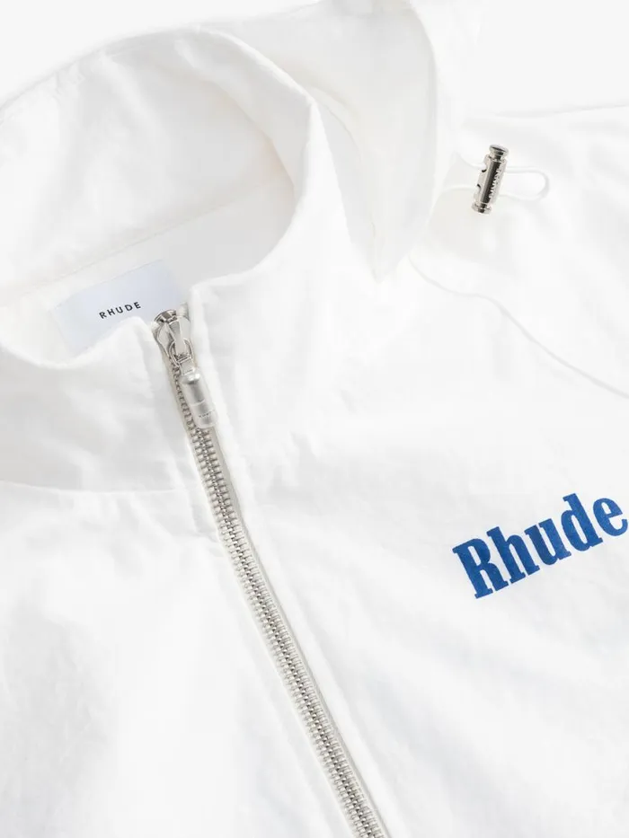 Men Rhude Outerwear PALM TRACK JACKET White