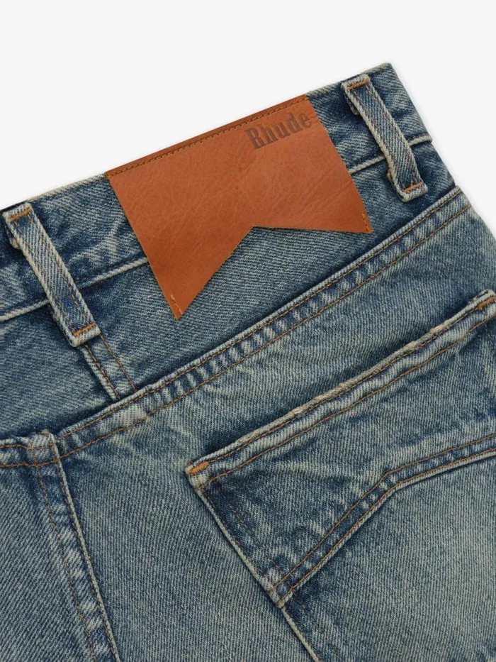 Men Rhude Pants BEACH BUM DENIM Dark Indigo
