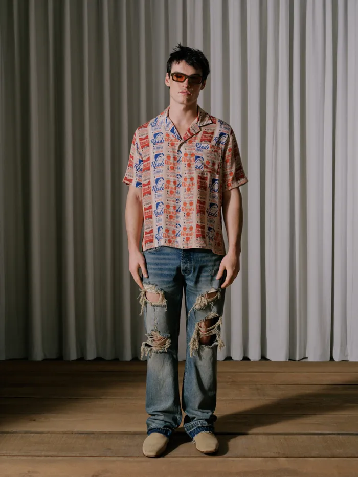 Men Rhude Pants BEACH BUM DENIM Dark Indigo