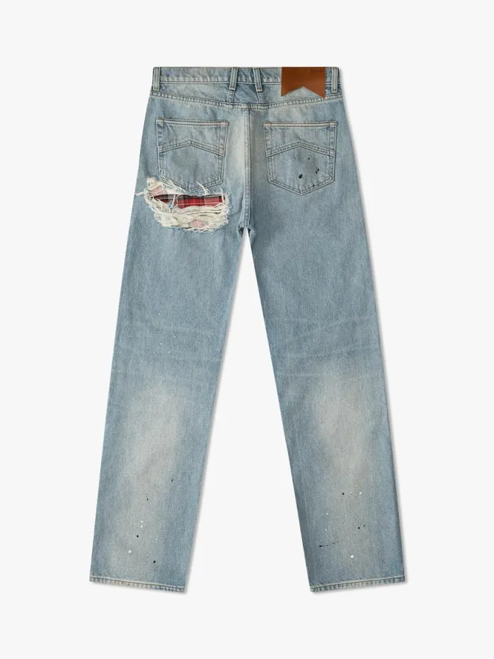 Men Rhude Pants BOXER DENIM Light Indigo