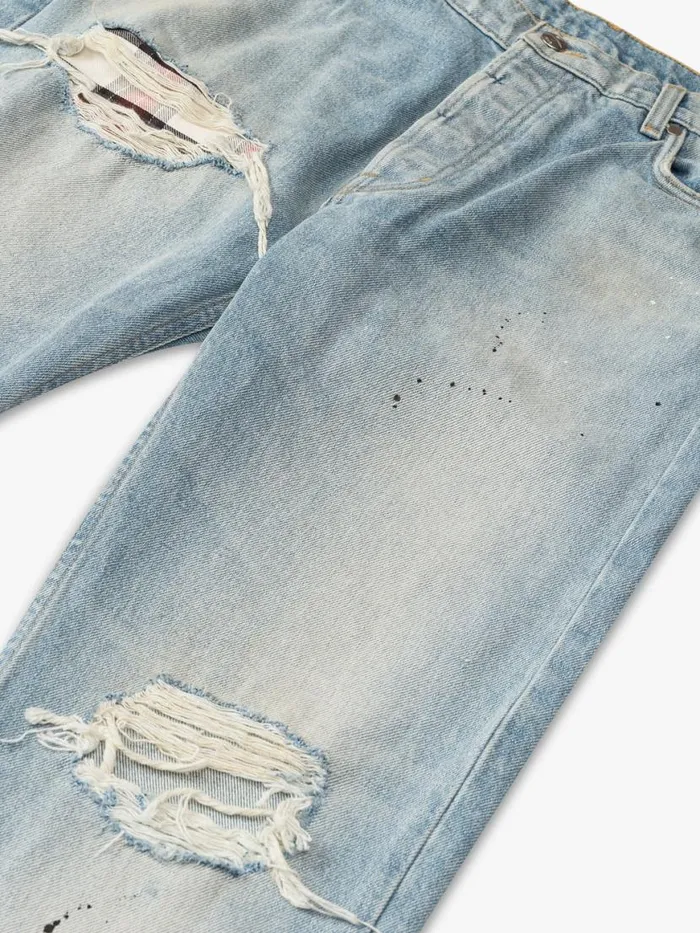 Men Rhude Pants BOXER DENIM Light Indigo