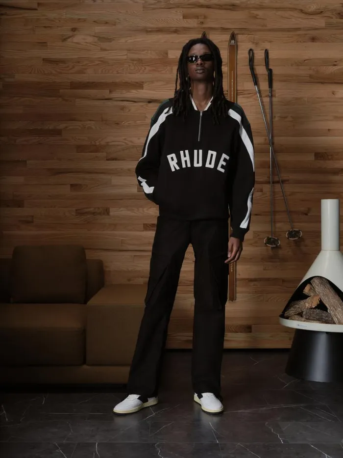 Men Rhude Pants CORDA SKI CARGO Black