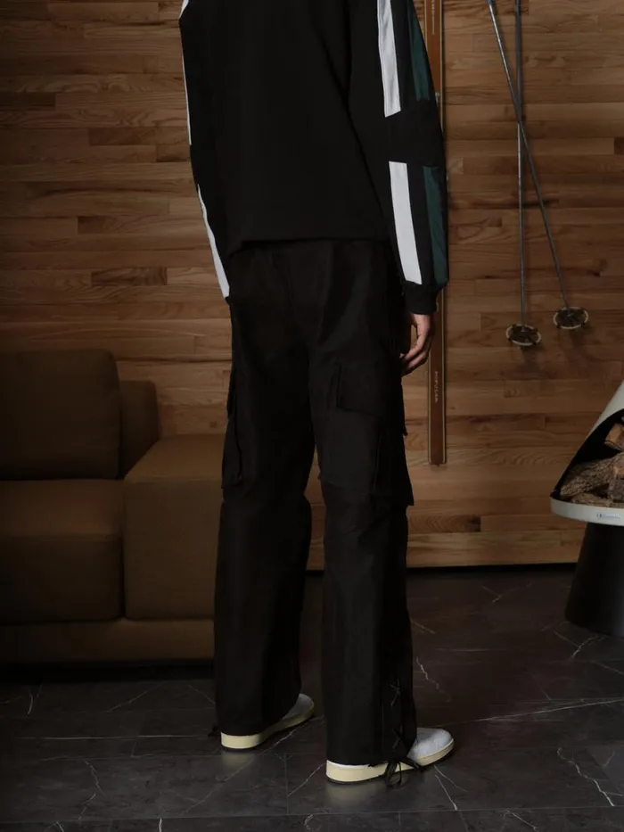 Men Rhude Pants CORDA SKI CARGO Black