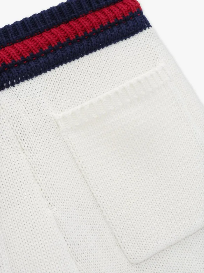 Men Rhude Pants ST CROIX KNIT PANT Creamnavyred