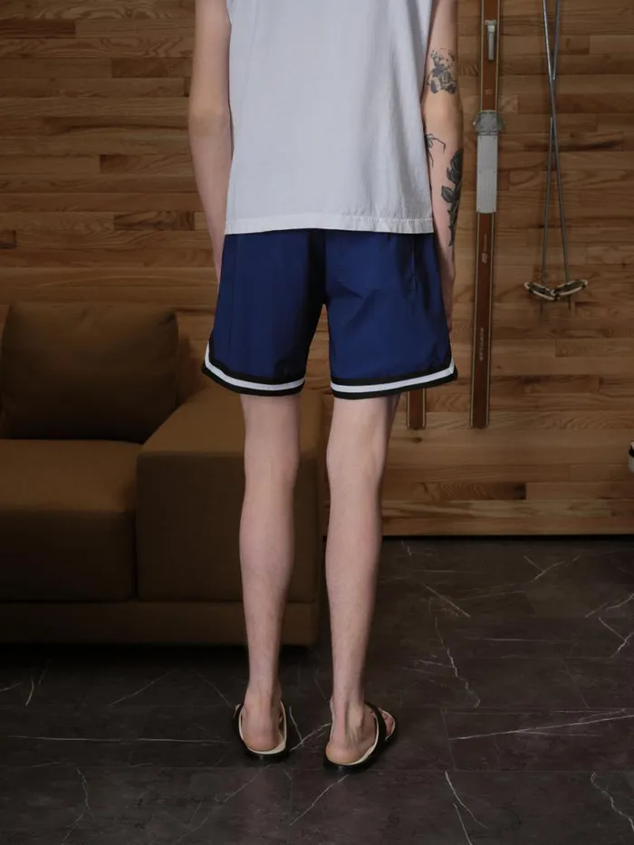 Men Rhude Shorts BASKETBALL SWIM TRUNKS Blueblackwhite