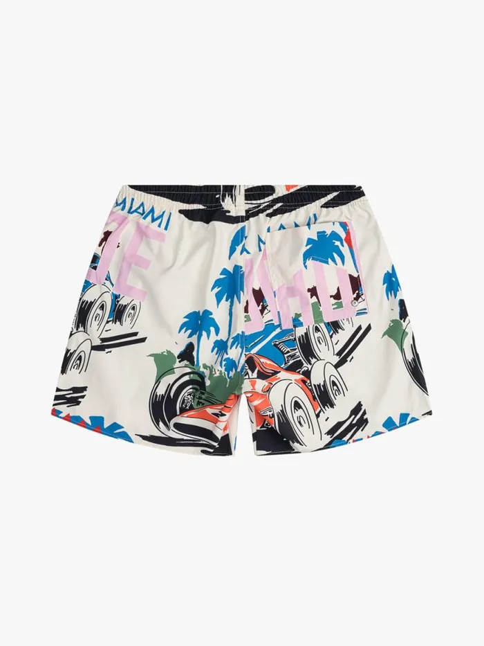 Men Rhude Shorts GRAND PRIX SWIM TRUNKS Multi