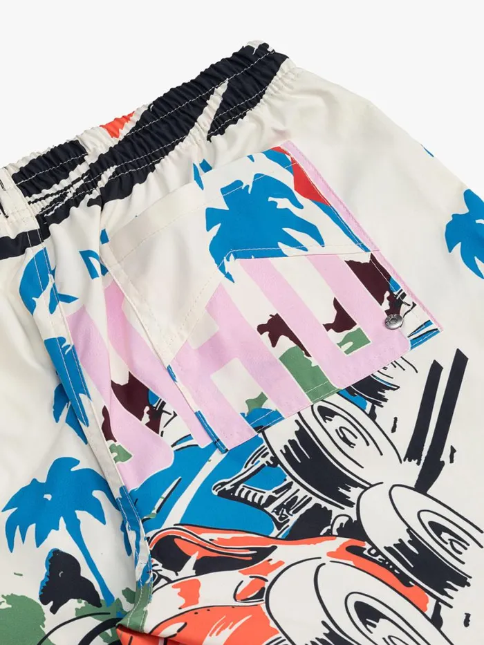 Men Rhude Shorts GRAND PRIX SWIM TRUNKS Multi