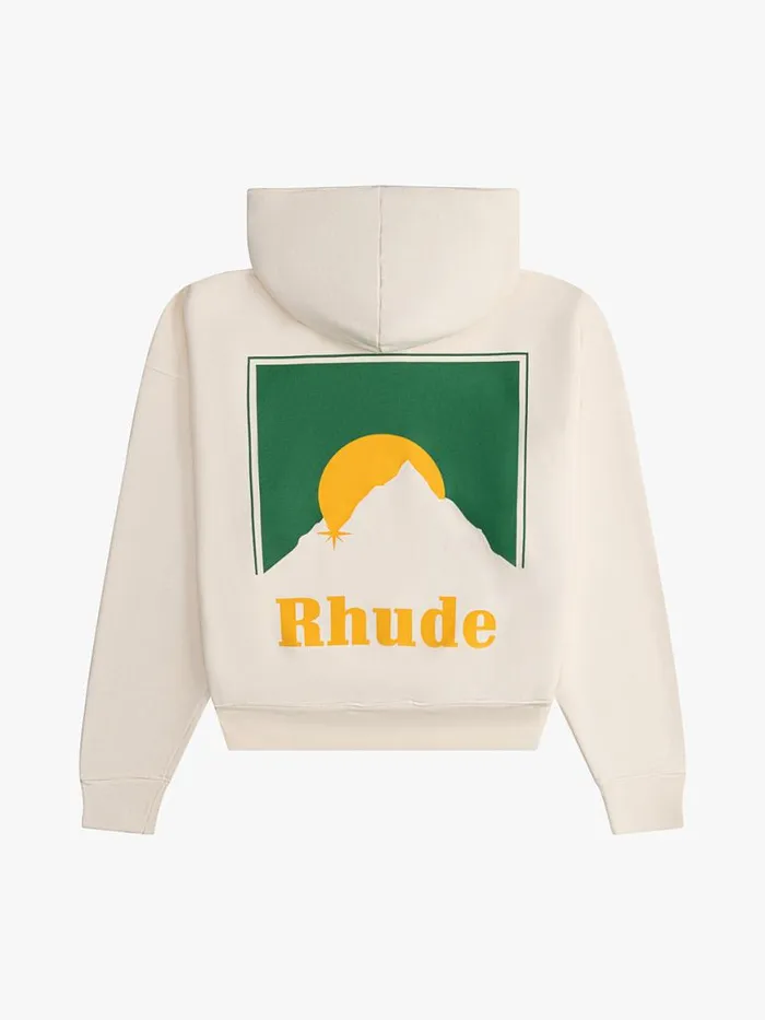 Men Rhude Sweatshirts MOONLIGHT HOODIE Vtg White