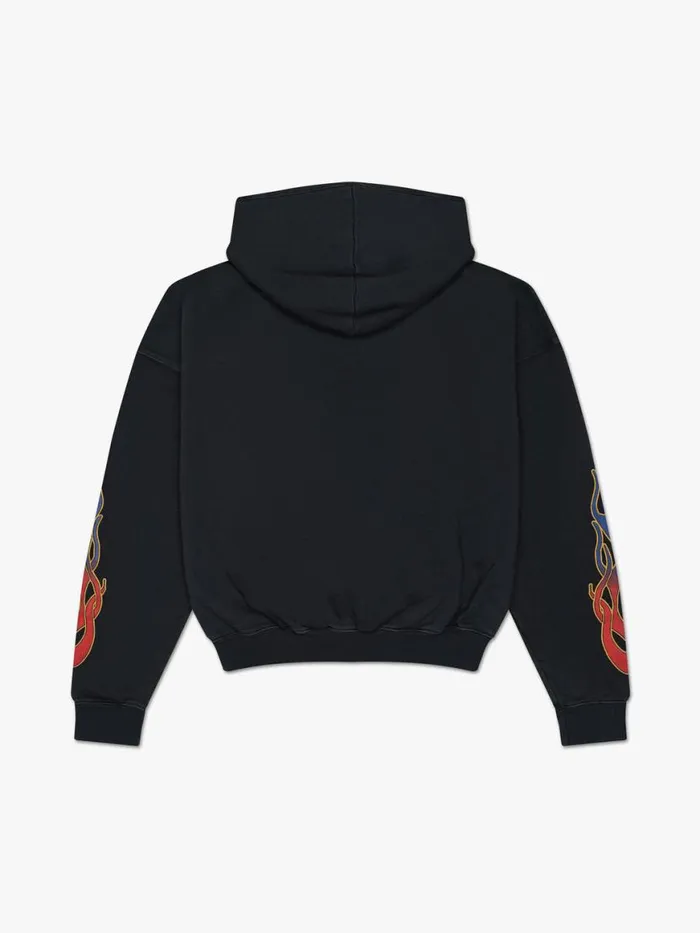 Men Rhude Sweatshirts SCREAMING EAGLE HOODIE Vtg Black