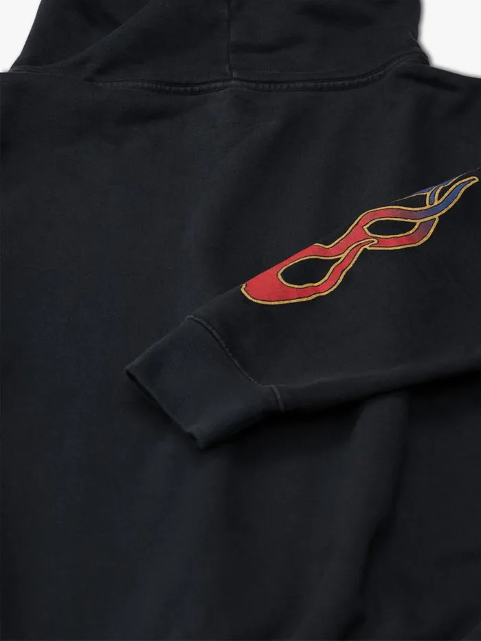 Men Rhude Sweatshirts SCREAMING EAGLE HOODIE Vtg Black