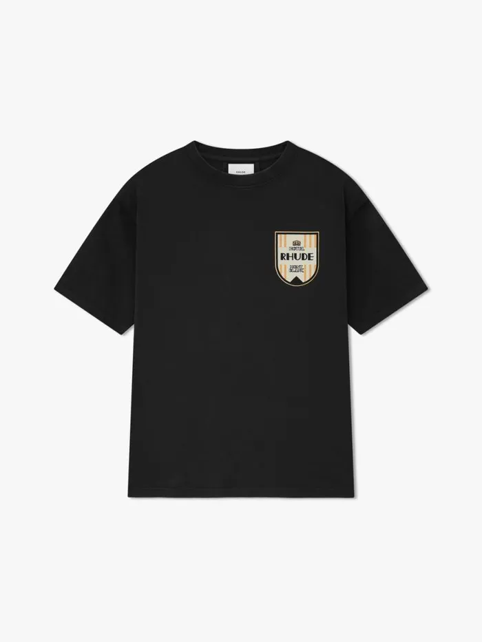 Men Rhude Tees MONTBLANC HOTEL TEE Vtg Black