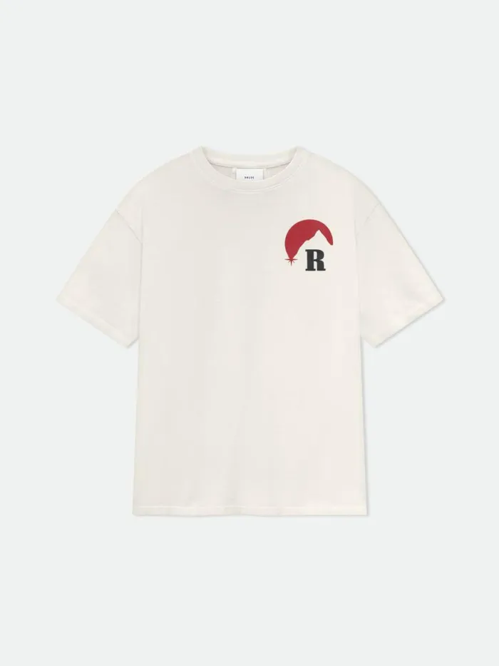 Men Rhude Tees MOONLIGHT TEE Vtg White Red